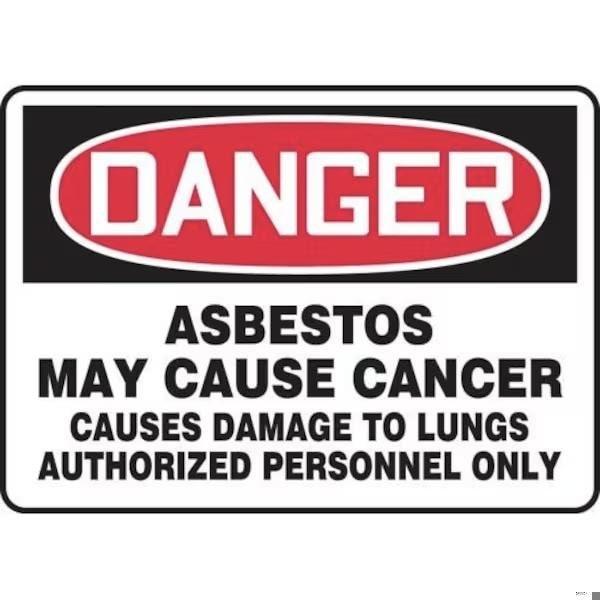 Accuform OSHA DANGER Safety Sign ASBESTOS MCAW122VA MCAW122VA - main